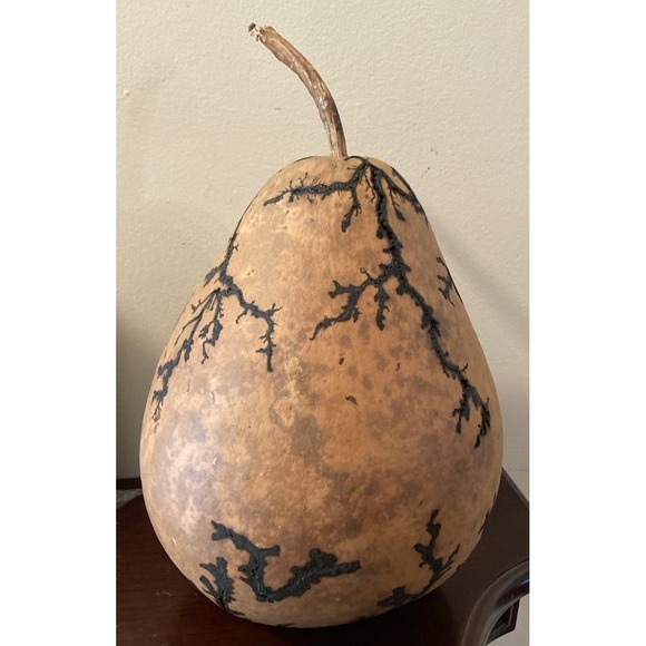 Fractal Gourd Burned Art‎ Large Lightning Pattern Lichtenberg Spooky - Picture 3 of 6